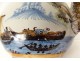 Deceptive pitcher Nevers earthenware blue monochrome gallant scene shepherdess 18th century
