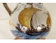 Deceptive pitcher Nevers earthenware blue monochrome gallant scene shepherdess 18th century