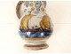 Deceptive pitcher Nevers earthenware blue monochrome gallant scene shepherdess 18th century