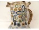 Deceptive pitcher Nevers earthenware blue monochrome gallant scene shepherdess 18th century