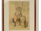 Orientalist drawing Amedeo Preziosi Ottoman women children Istanbul 19th century