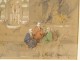 Orientalist drawing Amedeo Preziosi Ottoman characters fountain 19th century