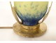 Night light lamp signed Robj hammered bronze glass paste Art Deco 20th century