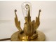 Night light lamp signed Robj hammered bronze glass paste Art Deco 20th century