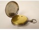 Solid silver pocket watch with striking cock movement, Vieillard 19th century