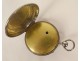 Solid silver pocket watch with striking cock movement, Vieillard 19th century