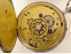 Solid silver pocket watch with striking cock movement, Vieillard 19th century