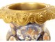 Pair of Imari vases, Japanese birds, flowers, garden, gilded bronze, Napoleon III, 19th century
