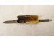 Pyrogenic matchbox penknife file solid silver boar head 19th century