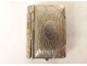 Louis d&#39;Or pyrogenic door, old silver-plated metal, monogram book, early 20th century