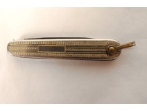 Folding penknife, silver plated English knife, Richards Sheffield, England, 20th century
