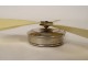 Small pocket fan La Brise silver metal Art Deco 20th century