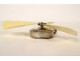 Small pocket fan La Brise silver metal Art Deco 20th century