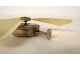 Small pocket fan La Brise silver metal Art Deco 20th century