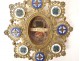 Reliquary medallion in gilded brass with enamels, Blessed Pierre Chanel, late 19th century