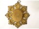 Reliquary medallion in gilded brass with enamels, Blessed Pierre Chanel, late 19th century