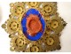 Reliquary medallion in gilded brass with enamels, Blessed Pierre Chanel, late 19th century