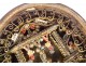 Reliquary paperolle Saints altar round box gilded foliage 19th century