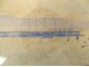 Watercolor marine landscape view seaside port boats Brest Brittany 20th century