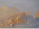 Pair of Neapolitan gouaches, landscapes, bay of Naples, Vesuvius, fishermen, Italy, 19th century