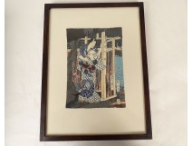 Ukiyo-e print Kunisada Utagawa Toyokuni III Genji-e Japan Oiran 19th century