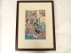 Ukiyo-e print Kunisada Utagawa Toyokuni III Genji-e Japan Oiran 19th century