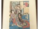 Ukiyo-e print Kunisada Utagawa Toyokuni III Genji-e Japan Oiran 19th century