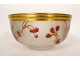 Frosted enamelled crystal cup Legras Victor Saglier flowers Art Nouveau 19th century