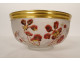 Frosted enamelled crystal cup Legras Victor Saglier flowers Art Nouveau 19th century