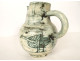 Jacques Blin ceramic carafe pitcher with stylized birds, 1950s, 20th century