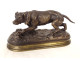 Pierre-Jules Mène bronze sculpture of a pointing hunting dog, 20th century