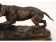 Pierre-Jules Mène bronze sculpture of a pointing hunting dog, 20th century