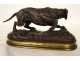 Pierre-Jules Mène bronze sculpture of a pointing hunting dog, 20th century