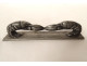 12 pewter knife rests, Art Deco animals, squirrels, monkeys, roosters, 20th century