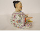Chinese articulated magot sculpture, Meissen-style porcelain, Ovington Bro&#39;s, 20th century