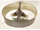 Bouillotte lamp, 2 bronze lights, sheet metal lampshade, caryatid bust, torches, 19th century