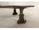 Bouillotte lamp, 2 bronze lights, sheet metal lampshade, caryatid bust, torches, 19th century