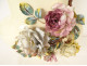 Large slip vase bouquet of colorful pink flowers Saint Denis 19th century
