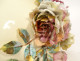 Large slip vase bouquet of colorful pink flowers Saint Denis 19th century