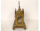 Gothic reliquary shrine, gilded bronze, chapel, rose windows, statues of Saints, 19th century