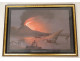 Series 8 Neapolitan gouaches landscapes eruption Vesuvius Fusaro Naples 19th century