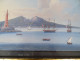 Series 8 Neapolitan gouaches landscapes eruption Vesuvius Fusaro Naples 19th century