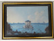 Series 8 Neapolitan gouaches landscapes eruption Vesuvius Fusaro Naples 19th century