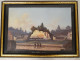 Series 8 Neapolitan gouaches landscapes eruption Vesuvius Fusaro Naples 19th century