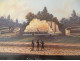 Series 8 Neapolitan gouaches landscapes eruption Vesuvius Fusaro Naples 19th century