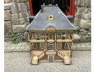 Large bird cage aviary zinc metal painted house manor castle 19th century