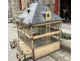 Large bird cage aviary zinc metal painted house manor castle 19th century