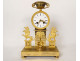 Empire clock gilded bronze winged griffins fountain mascaron fauna cup 19th century