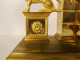 Empire clock gilded bronze winged griffins fountain mascaron fauna cup 19th century