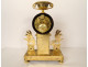 Empire clock gilded bronze winged griffins fountain mascaron fauna cup 19th century